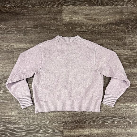 AYR The Little Joy Organic Cotton Crewneck Sweater Purple Mist Size XL Fuzzy EUC - Picture 6 of 16
